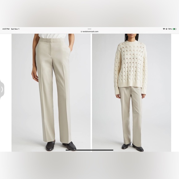 Lafayette 148 New York Pants - Lafayette 148 New York Irving Straight Leg Stretch Wool Pants